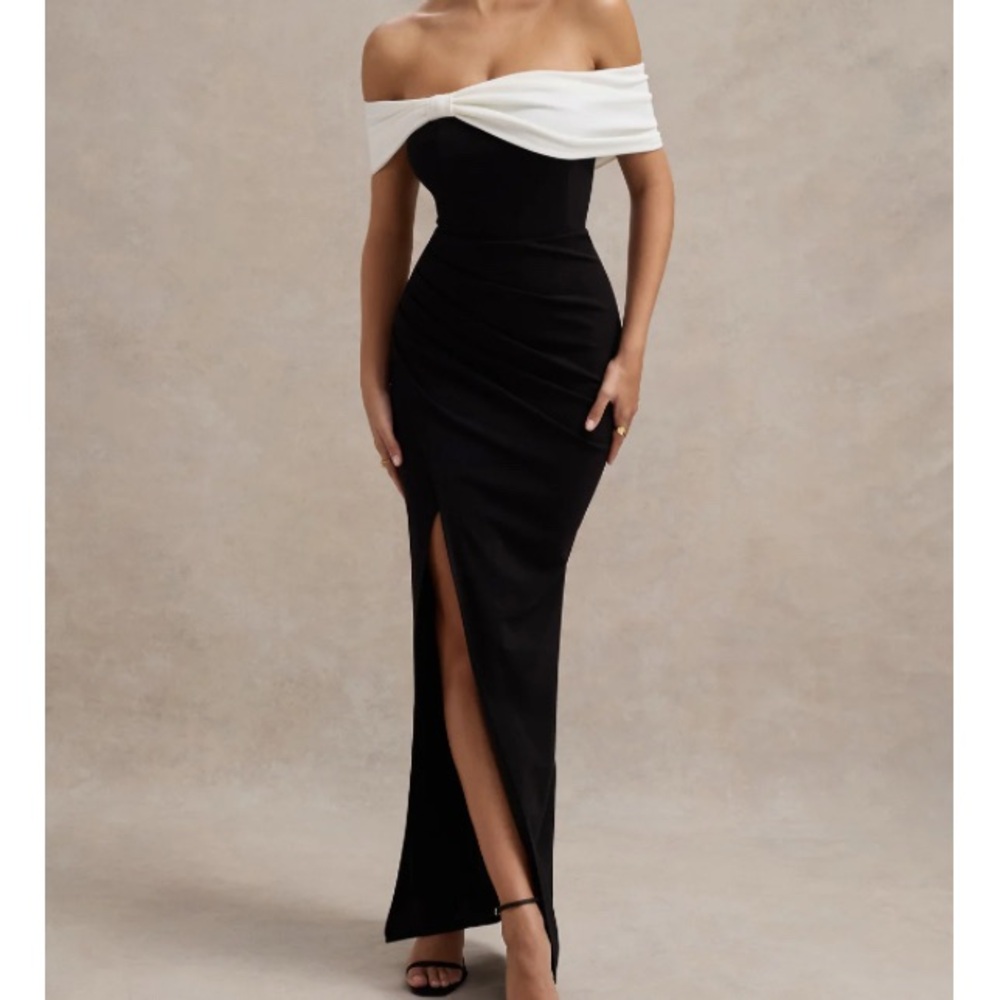 Club L London Black EVA maxi dress